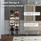 Costway Patented 7-Tier Double Rows Shoe Rack Vertical Wooden Shoe Storage Organizer Rustic White/Brown